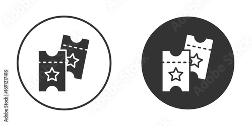 Ticket stub icon silhouette vector illustration collection