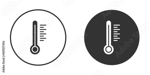 Thermometer icon silhouette vector illustration collection