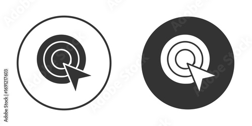 Target icon silhouette vector illustration collection
