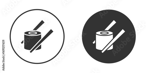 Sushi icon silhouette vector illustration collection