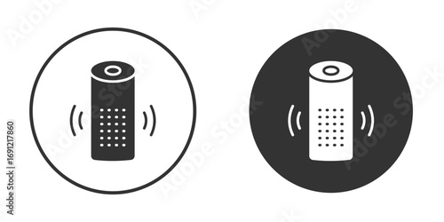 Smart speaker icon silhouette vector illustration collection