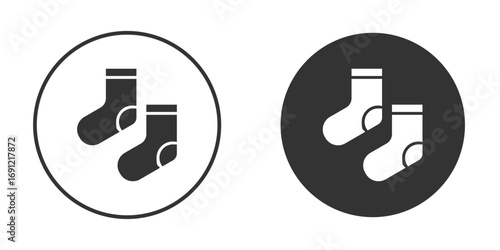 Socks icon silhouette vector illustration collection