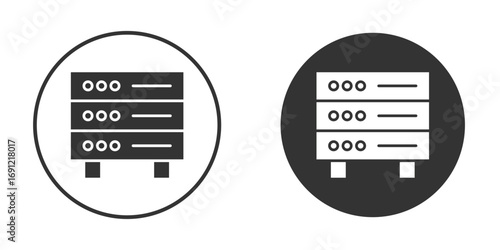 Server icon silhouette vector illustration collection