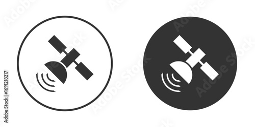 Satellite dish icon silhouette vector illustration collection