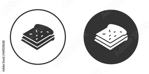 Sandwich icon silhouette vector illustration collection