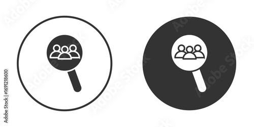 Recruitment icon silhouette vector illustration collection