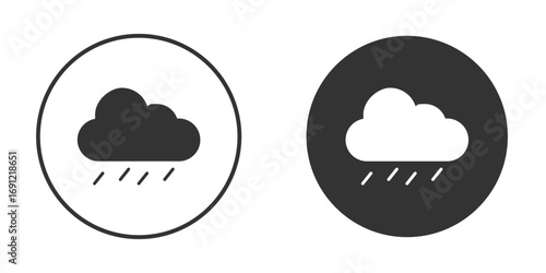 Rain icon silhouette vector illustration collection