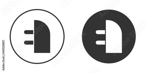Plug adapter icon silhouette vector illustration collection