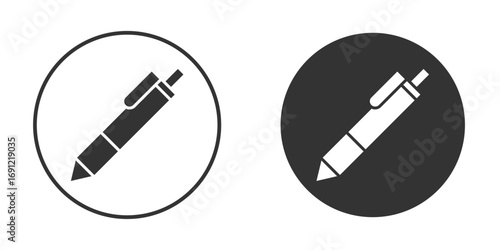 Pen icon silhouette vector illustration collection