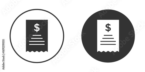 Payment receipt icon silhouette vector illustration collection