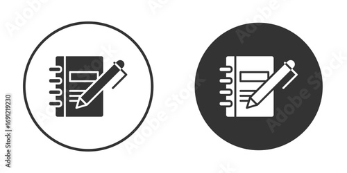 Notebook icon silhouette vector illustration collection