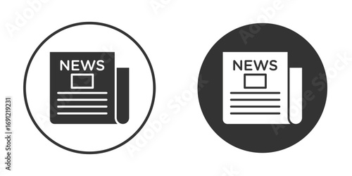 Newspaper icon silhouette vector illustration collection
