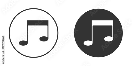 Music note icon silhouette vector illustration collection