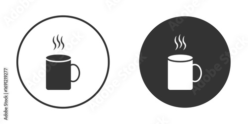 Mug icon silhouette vector illustration collection