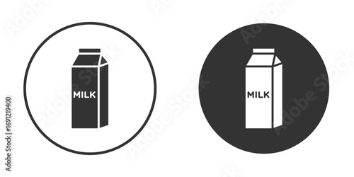 Milk carton icon silhouette vector illustration collection