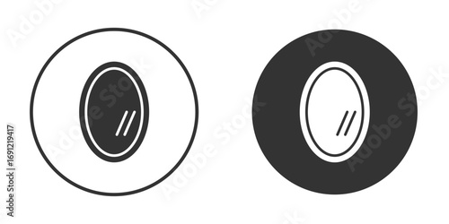 Mirror icon silhouette vector illustration collection