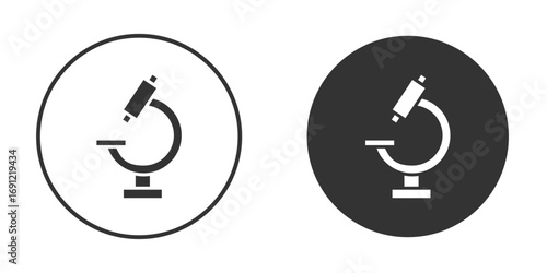 Microscope icon silhouette vector illustration collection