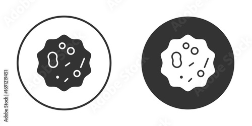 Microorganism icon silhouette vector illustration collection