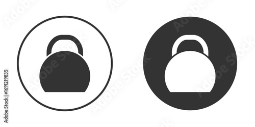 Kettlebell icon silhouette vector illustration collection