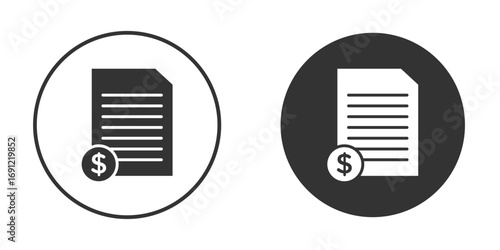 Invoice icon silhouette vector illustration collection