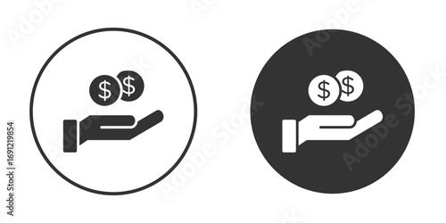 Investment icon silhouette vector illustration collection