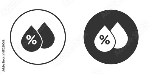 Humidity icon silhouette vector illustration collection