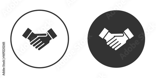 Handshake icon silhouette vector illustration collection