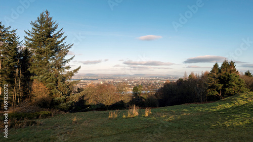 Extensive Views from Gleniffer Braes Country Park, Paisley, Strathclyde, Central Scotland.
