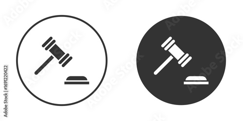 Gavel icon silhouette vector illustration collection