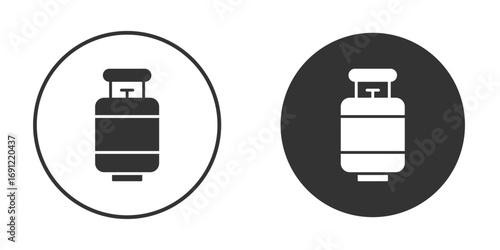 Gas cylinders icon silhouette vector illustration collection