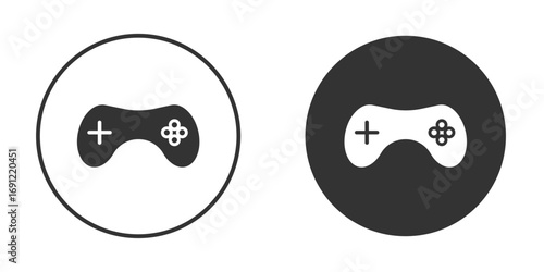 Game controller icon silhouette vector illustration collection