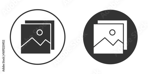 Gallery icon silhouette vector illustration collection