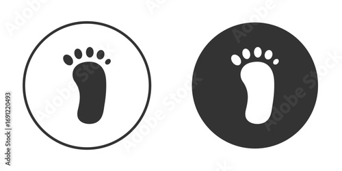 Footprint icon silhouette vector illustration collection