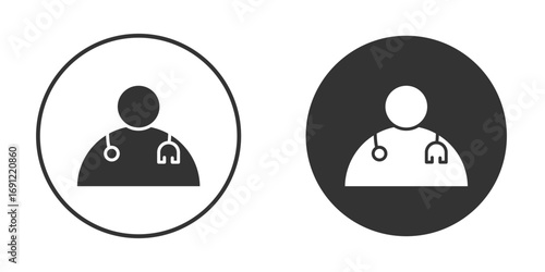 Doctor icon silhouette vector illustration collection