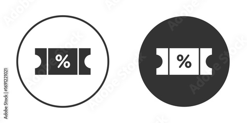 Coupon icon silhouette vector illustration collection