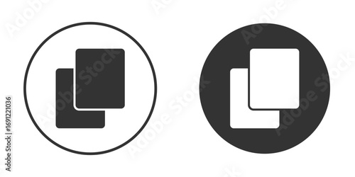 Copy icon silhouette vector illustration collection