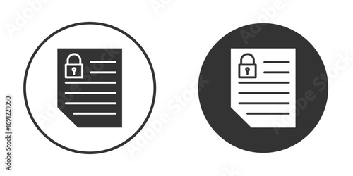 Confidential icon silhouette vector illustration collection