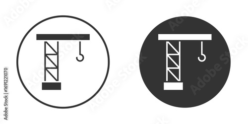 Construction crane icon silhouette vector illustration collection