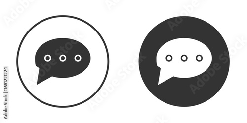 Chat bubble icon silhouette vector illustration collection