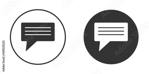 Chat icon silhouette vector illustration collection