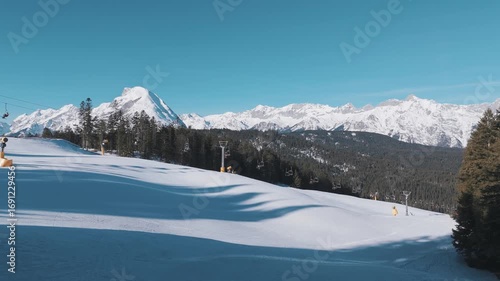 Wallpaper Mural Ski Resort in the Bavarian Alps, Germany. Drone video. Torontodigital.ca