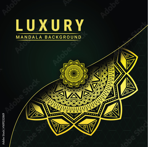Golden Coloring Mandala design