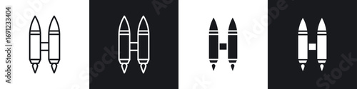 Jetpack icons in solid and stroke graphics