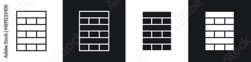 Jenga icons in solid and stroke graphics