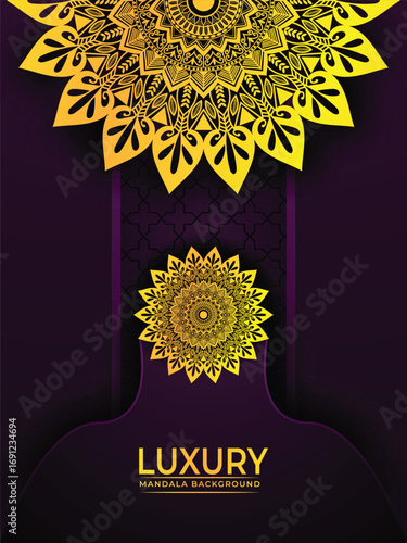 Golden Coloring Mandala design