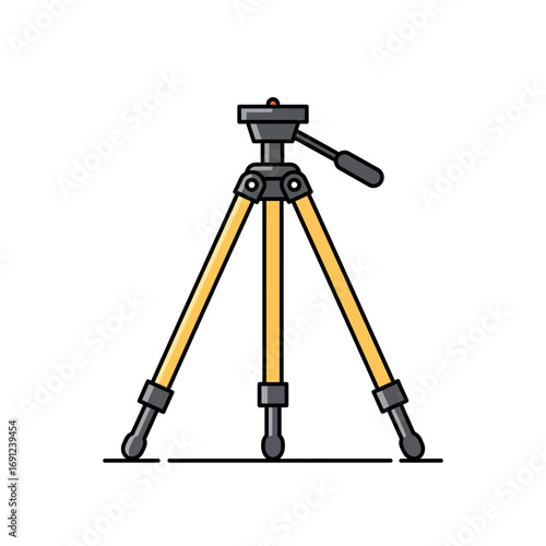 Simple tripod stands ready for camera in studio, providing stability for capturing perfect shots with precision and ease.