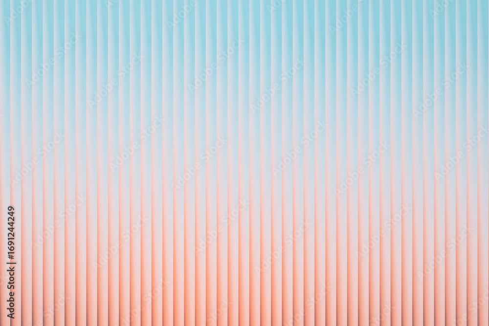 Obraz premium Pastel vertical lines transitioning from light blue to peach create a soft gradient effect