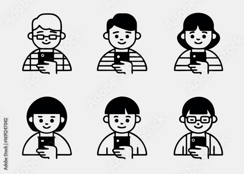 Men hold tablets in different clothes, showing cheerful expressions. Ideal for technology and daily life themes.