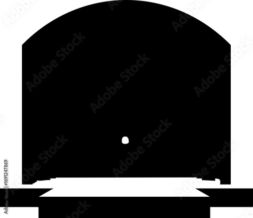 Modern doorway silhouette for architecture projects or minimalist design concepts, bold and stylish