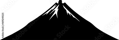 Majestic mountain peak silhouette captures nature's grandeur and adventurous spirit.